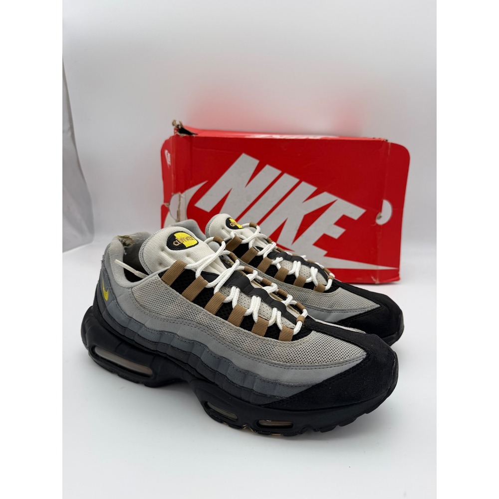 Nike Air Max 95 Mens Grey Black Tan Yellow Running Shoes DX2657-002 Size 13